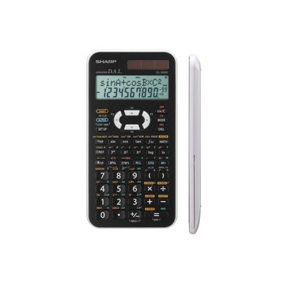 Sharp EL-506X-WH Színes tudományos számológép, Fekete-fehér